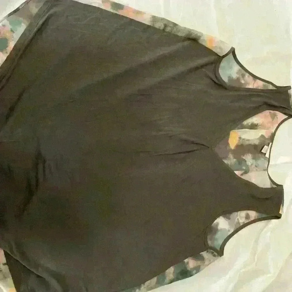 Merona Tank Top Sz M, Brown with Floral back - Picture 4 of 7